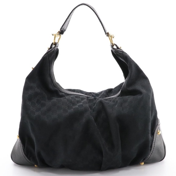 Gucci Vintage Hobo in black canvas - Picture 1 of 2